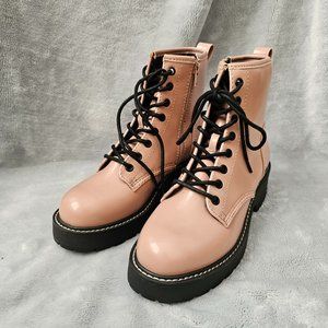 New Madden Girl Women's Pink/Black Boot Size 6M